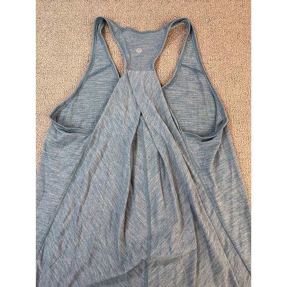 Women's Blue Racerback Tank Top - Picture 3 of 7